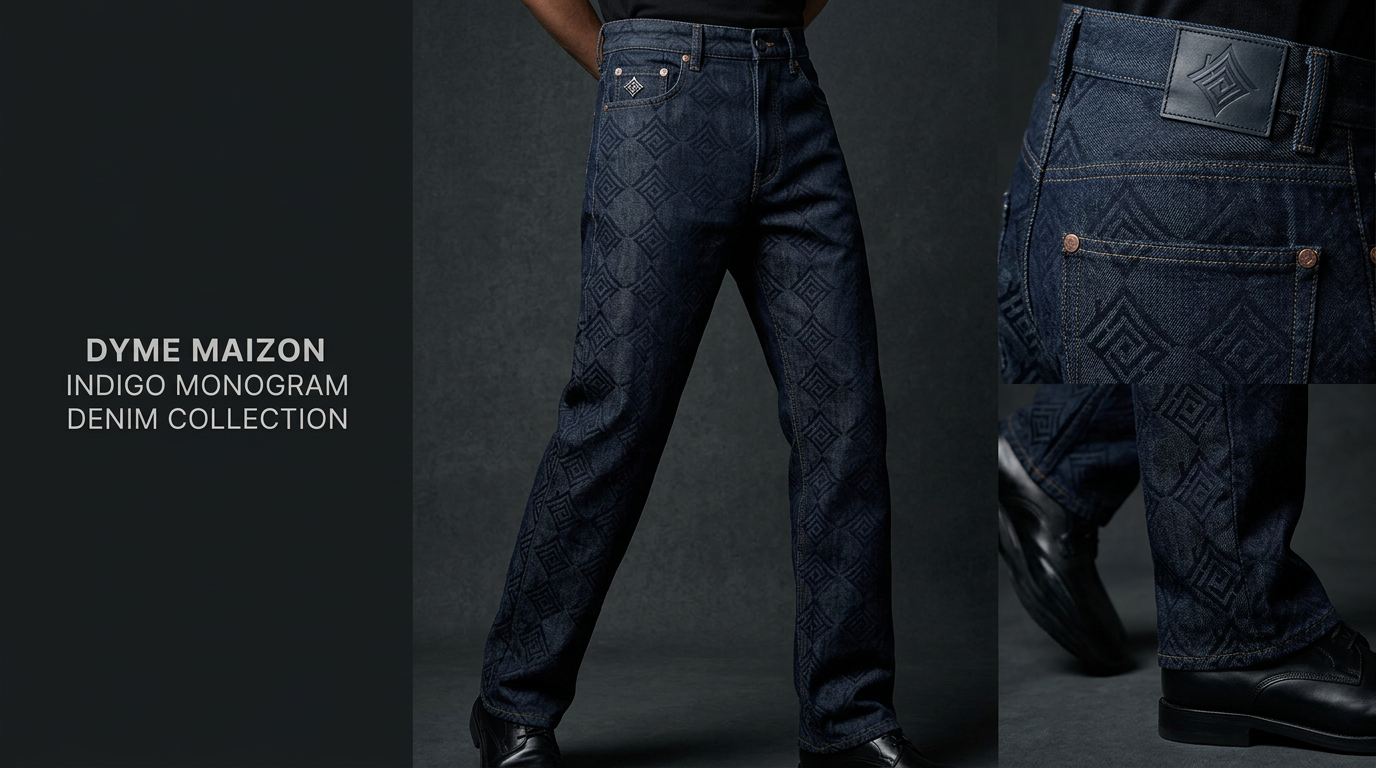 Dyme Maizon indigo monogram denim campaign